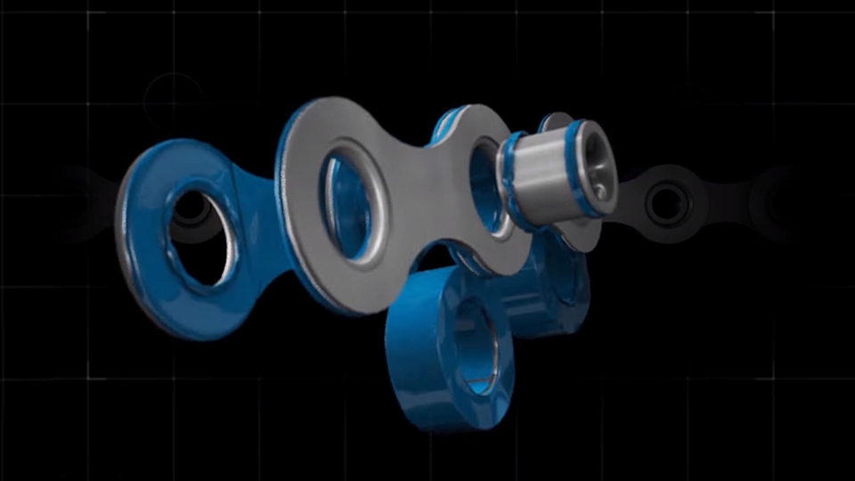 3D animation image 9 for Muc-Off's Hydrodynamic Chain Lube commercial